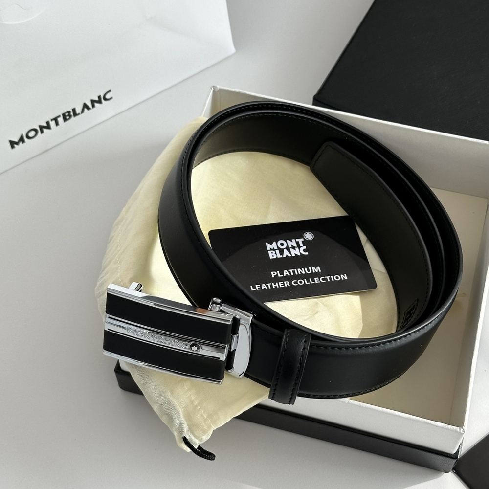 Mont Blanc's new automatic buckle cowhide men's belt!